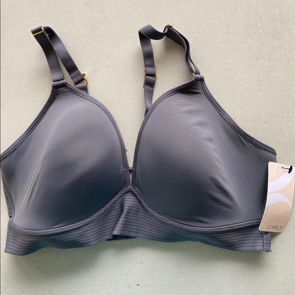 Lively Other - Lively Womens The Flex No Wire Bra Bralette Lounge Convertible Multiway Gray 38C